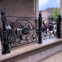 LD Poteau de clôture décoratif en métal coulé hauteur 48 "pour garde-corps extérieur (LD-Post-2)