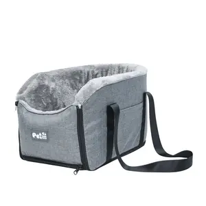 Pet Carrier Dog Booster cuccia per auto da viaggio seggiolino di sicurezza per auto per cani e gatti cuscini per seggiolino auto pieghevoli in lino