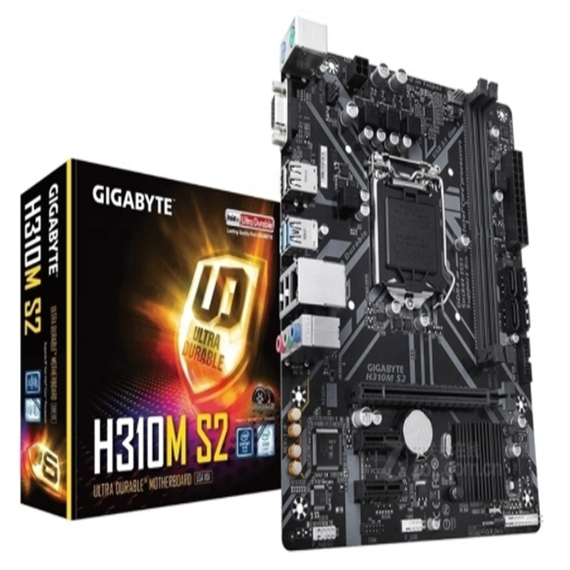 Новый бренд Gigabyte материнская плата H310M-S2 для LGA 1151 DDR4 рабочего Материнская плата