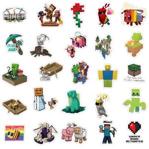 ZY0477C 100 pièces/paquet dessin animé mon monde pâte autocollants étanche déplacer bouteille d'eau autocollant bagages ordinateur portable autocollants - Product Image 3