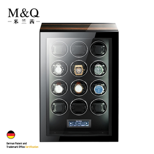 M & Q lujo moderno seguro automático LED negro fiable control remoto reloj enrollador reloj organizador 12 para reloj <span class=keywords><strong>rollex</strong></span> - Product Image 1