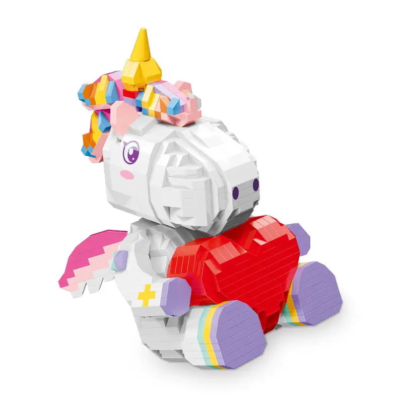 New Arrival Moyu Micro Hạt Gạch Unicorn Phim Hoạt Hình Câu Đố Đồ Chơi Kim Cương Mini Xây Dựng Khối Cho Trẻ Em Giáo Dục