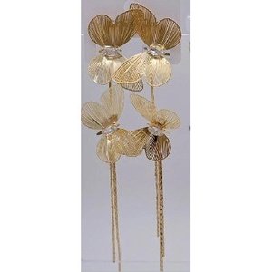 Placcato in oro in due pezzi da sposa e gioielleria raffinata per un aspetto elegante - Product Image 1