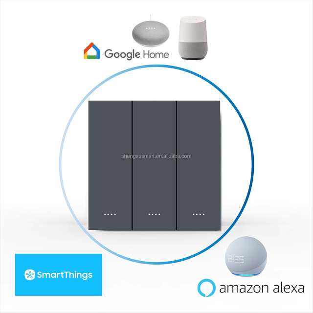 3 Gang TUYA Smart Switch 10A Zigbee Remotely Controllable Wall Switch UK Smart Switches