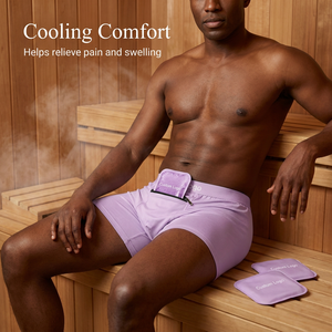 Boxer Uomo Rinfrescanti con Gel, Beige <span class=keywords><strong>Crema</strong></span>, Supporto Rinfrescante <span class=keywords><strong>per</strong></span> Sauna, Tasca Frontale con Cerniera, 2 Pacchetti di Gel, Logo Personalizzato, OEM, Ingrosso - Product Image 2