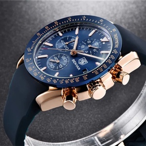 Montre BENYAR 5140 pour homme, marque haut de gamme, chronographe, bracelet en caoutchouc, étanche, sport, montre originale pour homme - Product Image 4