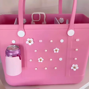Sac de plage en EVA personnalisé avec logo, vente en gros d'usine, sac à main en caoutchouc tendance pour l'été, sac à dos étanche en silicone EVA - Product Image 3