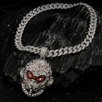 Nuevo y Moderno Colgante de Gorila de Plata de Ley 925 con Incrustaciones de Moissanita para Hombre, Accesorio Urbano de Hip Hop