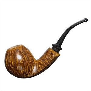 Bent Tobacco Pipe Briar Wood 3mm Mouthpiece Vulcanized Rubber Wholesale Smoking Pipe - Product Image 5
