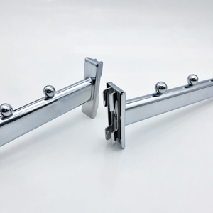 [MSMX] Toko Pakaian 15*30Mm Oval Tabung 5 Sampai 9-Bead Miring Tegak <span class=keywords><strong>Post</strong></span> Gantung Display Hook untuk 2 ''Saluran Berlubang - Product Image 3