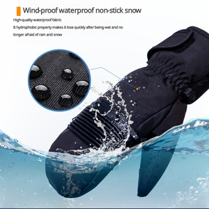 Pink <b>accordion</b> style Double Layer Ski Gloves Winter Snow Gloves with Waterproof & Wear-Resistant - Product Image 6