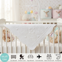 Couverture d'emmaillotage 100 % coton pour bébé 36"x45" Couette bébé à bord festonné Doux enveloppant pour enfants nouveau-nés Vente en gros OEM