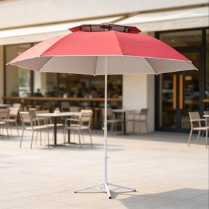 Sombrilla de Playa Personalizada con Logotipo, 150 cm, Doble Toldo, Varillas de Fibra de Vidrio con Recubrimiento Plateado - Product Image 1