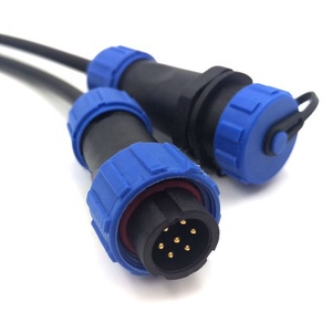 Sp1310 IP68 <span class=keywords><strong>7</strong></span> Pin Nam đến <span class=keywords><strong>7</strong></span> Pin nữ multipole tròn không thấm nước cắm & ổ cắm kết nối. - Product Image 1