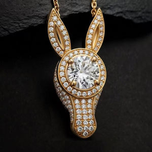 Collar de Lujo Personalizado en Plata, Oro de 10K/14K/18K, Chapado en Oro, con Diamante Cultivado en Laboratorio CVD IGI/HPHT, Clásico, para Regalo de Compromiso, Cadena para Suéter - Product Image 1