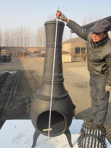 Caminetto in <span class=keywords><strong>Ghisa</strong></span> Massiccia The King Mega con Griglia BBQ in Acciaio Inox, Grande Caminetta a Legna per Giardino Esterno - Product Image 5