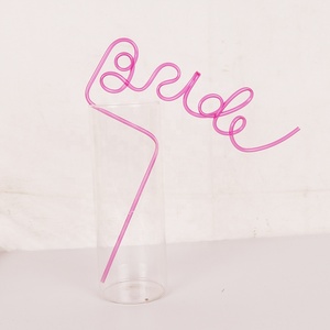 Penis Swirly <span class=keywords><strong>Dick</strong></span> Trinkhalme liefert Dekorationen begünstigt Naughty Crazy Swirly Penis Stroh Roségold Braut Stroh - Product Image 6
