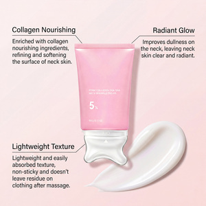 Crema de Cuello con Colágeno PDRN y Gua Sha 90g con Masajeador, Crema Reafirmante y Lifting para Piel Flácida, Cuidado para Reducir la Papada y Tensar la Línea de la Mandíbula - Product Image 3