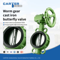 Válvula de mariposa de hierro dúctil con engranaje sin fin, tipo wafer con brida, neumática y eléctrica, asiento de NBR, para HVAC, resistente a ácidos y altas temperaturas, OEM ODM