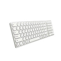 Nouveau clavier sans fil mince à 80 % de taille, double mode 2,4 GHz 4 BT, 98 touches en alliage d'aluminium, clavier à ciseaux, deux zones, fonctionne pour Apple