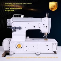 Machine à coudre industrielle interlock 3 aiguilles 5 fils à entraînement direct servo pour ourlets de tissus tricotés