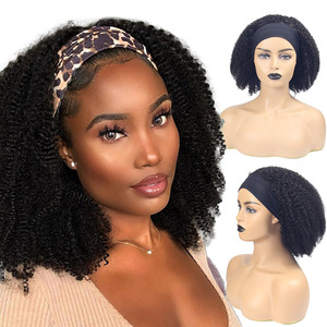 Perruques Bandeau Cheveux Humains 100% <span class=keywords><strong>Afro</strong></span> Crépus 4A 4B 4C Brésiliens, Vente en Gros Perruque Naturelle Cheveux Humains Vierge Bruts sans Lacet pour Femmes Noires - Product Image 2