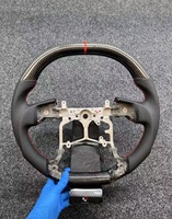 Volant de direction en fibre de carbone de qualité supérieure à 3 branches pour Tacoma Tundra 4Runner - Double forme en D, dessus et dessous plats