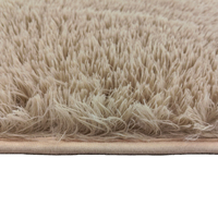 Tapis rectangulaire moderne en polyester beige étoile de mer, fabriqué à la machine, antidérapant avec envers en PVC, pour la maison