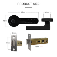 Manija de cerrojo de cerradura de puerta WiFi inteligente Tuya con código y control de acceso de huellas dactilares para oficina, hogar o edificio
