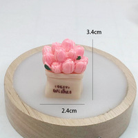 Patung Resin Bunga Matahari Mawar Ornamen Bunga Multiwarna Miniatur Dekorasi Rumah Dekorasi Meja Desktop Aksesori Hadiah Lucu