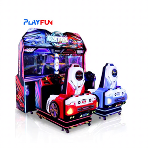 Simulateur de course 2 joueurs Speed Crossing pour parc d'attractions, jeu vidéo HD d'intérieur, borne d'arcade à monnayeur - Product Image 1