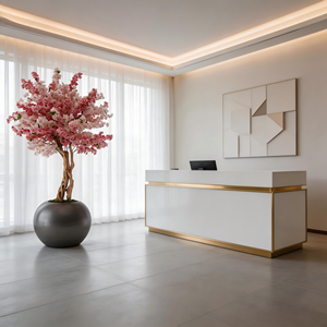 Новое высококачественное декоративное большое искусственное дерево сакуры розового цвета для украшения дома, школы, вечеринок, свадеб и магазинов - Product Image 4