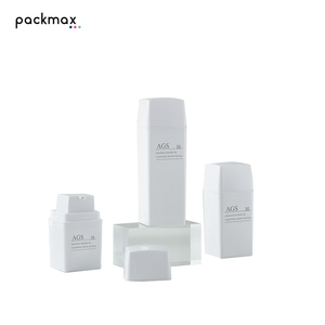 50ml White PP Square <b>Vacuum</b> <b>Pump</b> Bottle for Face Wash & Lotion, Cosmetic Packaging - Product Image 1