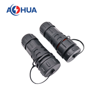 AOHUA Ventes d'usine 25A DC adaptateur de prise d'alimentation M25 cosse à vis mâle femelle assemblage connecteur de câble 3PIN connecteur de fil d'éclairage