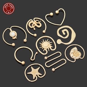 Connecteur de bikini, quincaillerie de maillot de bain, boucle de forme irrégulière, coquille personnalisée pour femme, conque métallique, boucles décoratives en métal pour manteaux - Product Image 1