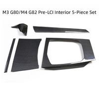 Panneau de garniture latéral en fibre de carbone sèche pour console centrale, tableau de bord, aérateur de climatisation et levier de vitesses pour BMW G80 M3 G82 M4 G87 M2 G20 G22 LHD