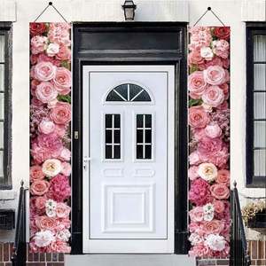 Bannière de porte personnalisée en tissu polyester tricoté de haute qualité à prix de gros, impression par sublimation, décorations de porte - Product Image 4