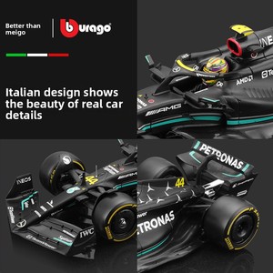 Bburago <span class=keywords><strong>1</strong></span>:<span class=keywords><strong>24</strong></span> Mercedes-Benz W14 F1 Coche <span class=keywords><strong>de</strong></span> Carreras <span class=keywords><strong>de</strong></span> Metal Fundido a Presión Modelo 2023 con Aleación y Control <span class=keywords><strong>de</strong></span> Fuerza Hamilton - Product Image 2