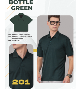 T-shirt pour homme en tissu nid d'abeille Dri-Fit, léger, 180 GSM, évacuation de l'humidité, respirant, séchage rapide - Product Image 3