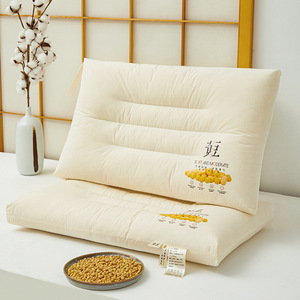 Oreiller en fibre de soja rectangulaire, doux, soutien du cou, pour adultes, usage domestique, écologique, rembourrage en coton pur - Product Image 2