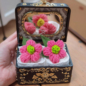 Horquilla <span class=keywords><strong>de</strong></span> punto DIY, flor <span class=keywords><strong>de</strong></span> algodón <span class=keywords><strong>de</strong></span> leche creativa y planta, Clip <span class=keywords><strong>de</strong></span> joyería decorativa, accesorio colorido para el cabello - Product Image 3