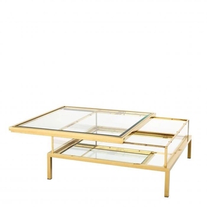 현대 금속 mdf 광장 슬라이딩 탑 블랙 유리 저렴한 커피 테이블 커피 사이드 테이블 식탁 - Product Image 2