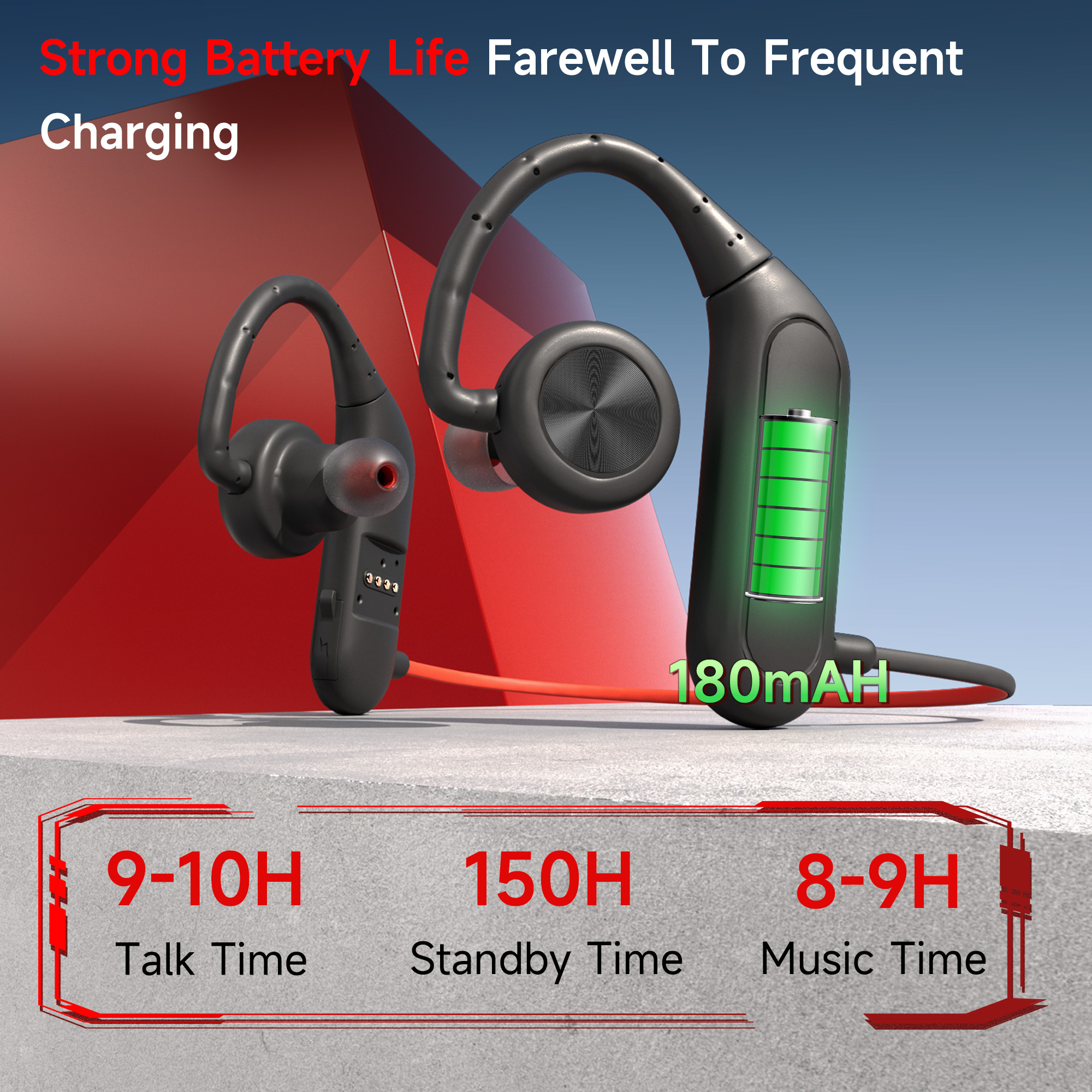 Casque MP3 Natation Étanche IPX8 - Lecteur Musique Sous-Marin 8h Autonomie - Pour Sport Nautique & Running