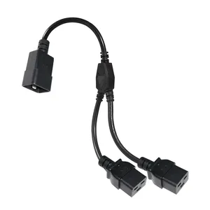 2-in-1-Stecker 16A-Verlängerung Dual C19 bis C20 Ersatz-Netz anschluss kabel Wechselstrom-Stromkabel