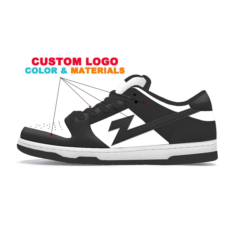 OEM ODM Manufacturers Original Customized Logo Genuine Leather SB Low Design Casual Skateboard Shoes Custom Sneakers Women
