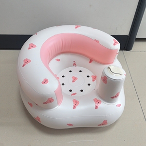 Portable <b>Inflatable</b> Baby Seat Soft PVC Infant <b>Sofa</b> Foldable Nursery Chair for Home Hotel - Product Image 2