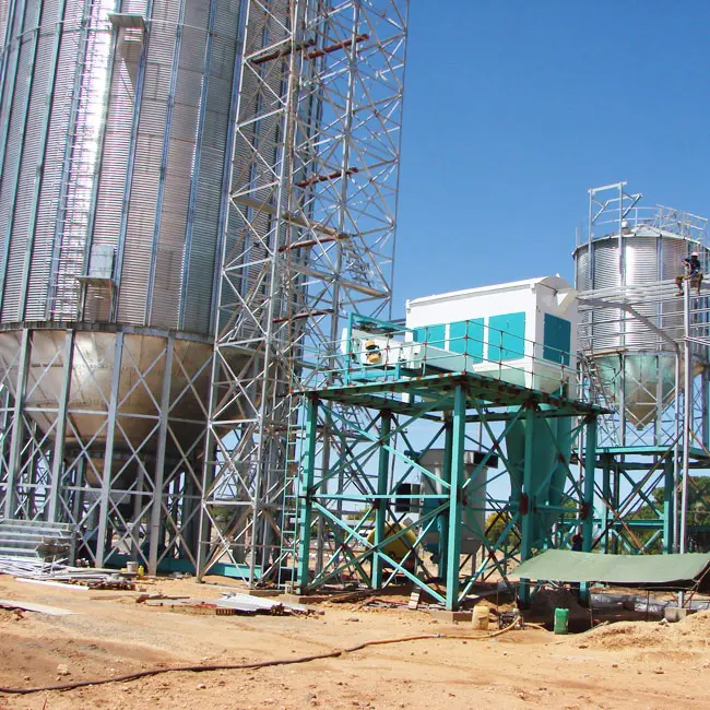 Graan Maïs Silo Opslag Graansilo Voor Verkoop