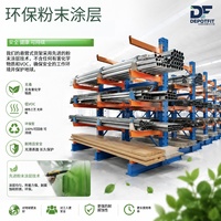 Système de rayonnage cantilever industriel robuste en métal, simple ou double face, capacité personnalisable, revêtement poudré