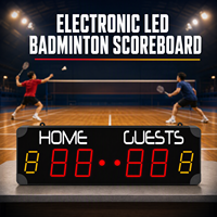 Tableau de score électronique LED pour badminton, affichage HOME/GUEST, pour entraînement scolaire