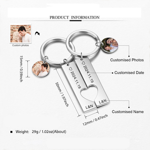 Bar personnalisé gravé immobilier souvenir cadeau New <span class=keywords><strong>Sweet</strong></span> <span class=keywords><strong>Home</strong></span> pendaison de crémaillère coeur en acier inoxydable couples <span class=keywords><strong>porte</strong></span>-<span class=keywords><strong>clés</strong></span> - Product Image 2